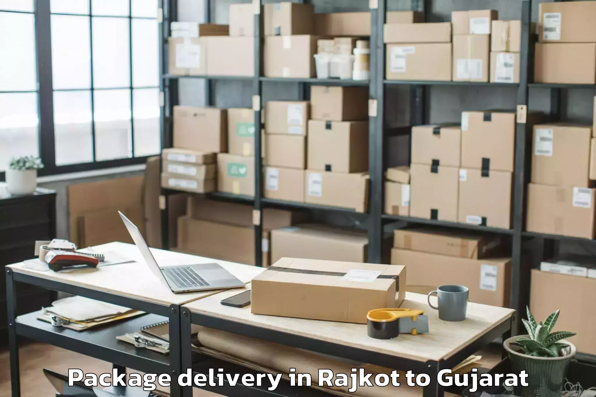 Trusted Rajkot to Tilakwada Package Delivery